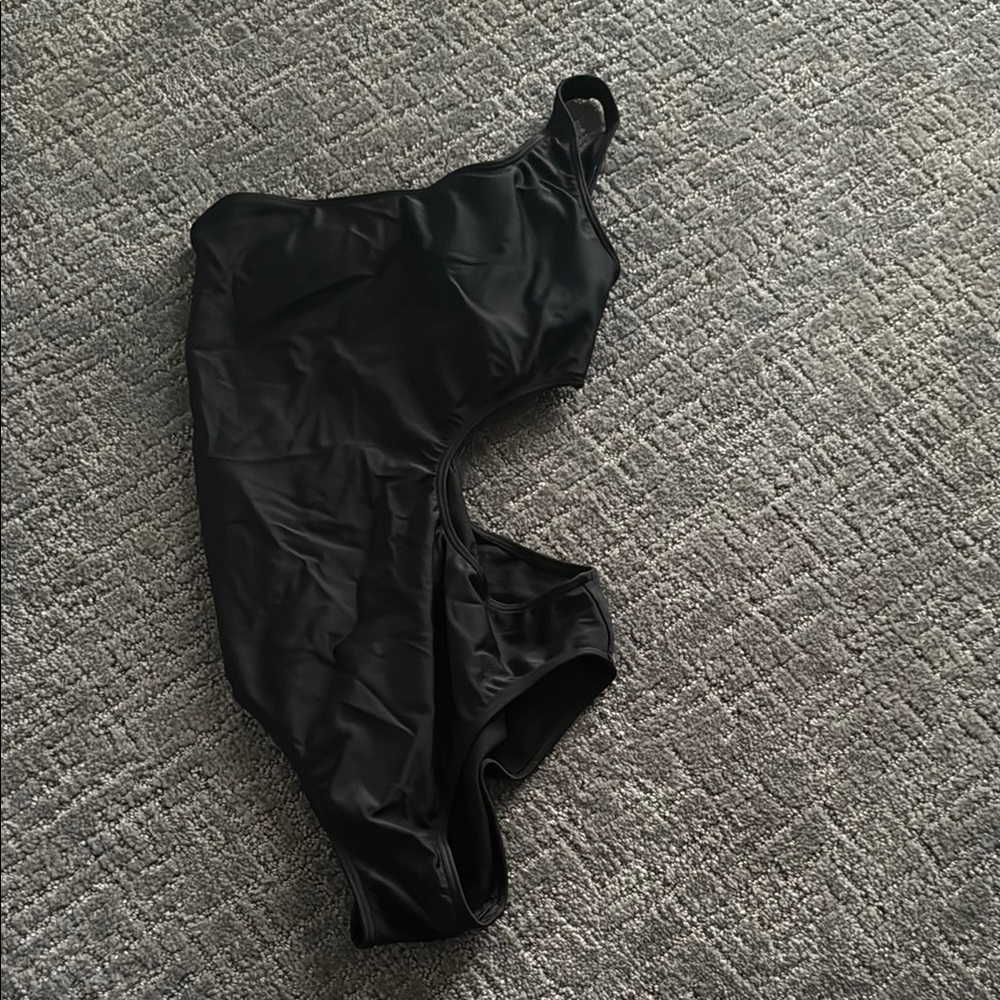 Hollister Black One-Shoulder Swimsuit